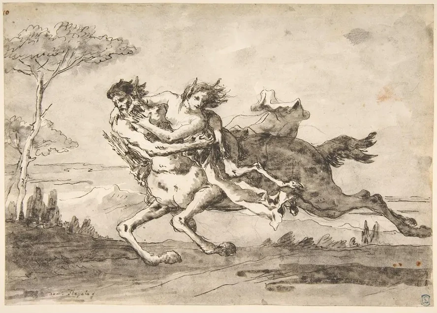 Centaur Abducting a Satyress