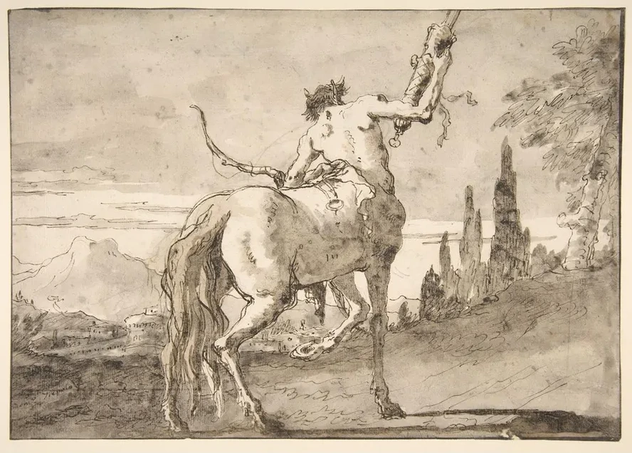 Centaur Holding Up a Quiver