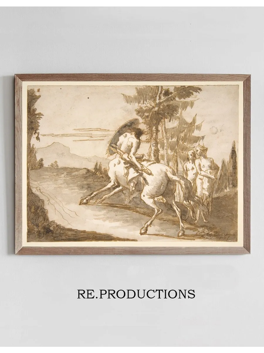 Centaur with Shield and Two Satyresses