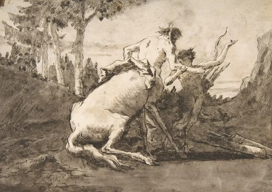 Centaur with a Young Satyr