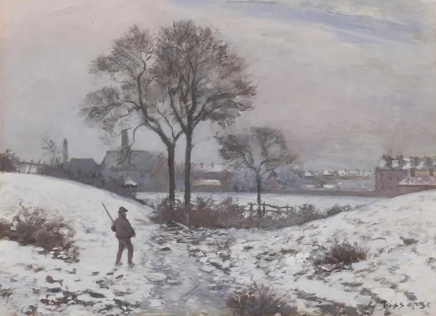 Chasseur En Hiver, Paysage Norwood