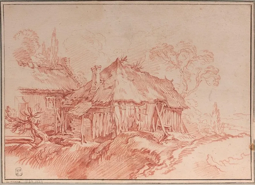 Chaumi Res Dans Un Paysage, D Apr's Abraham Bloemaert