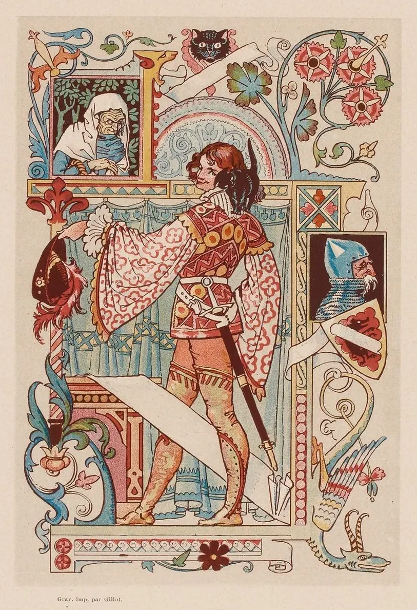 Chevalier Inscrit Dans Une Enluminure