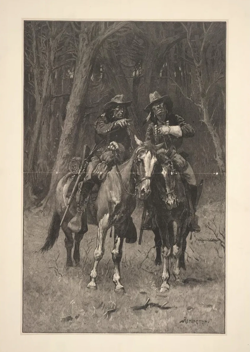 Cheyenne Scouts Patrolling the Big Timber of the North Canadian, Oklahoma