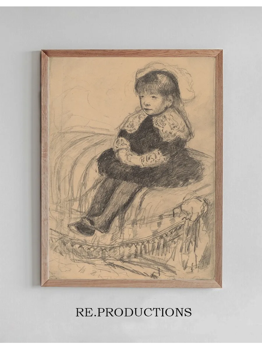 Child Seated on a Sofa