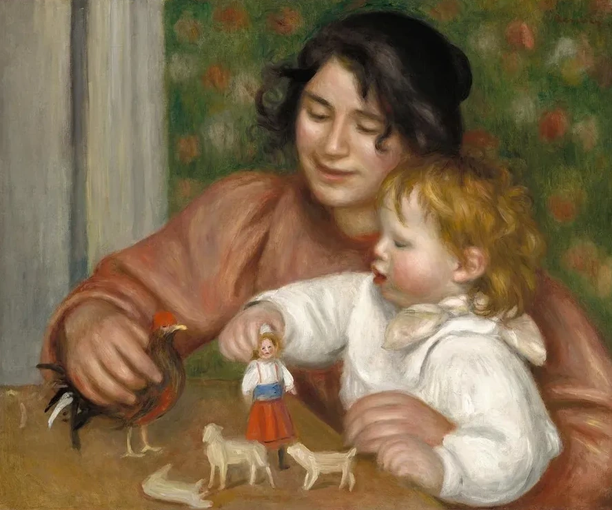 Child with Toys Gabrielle and the Artist's Son, Jean