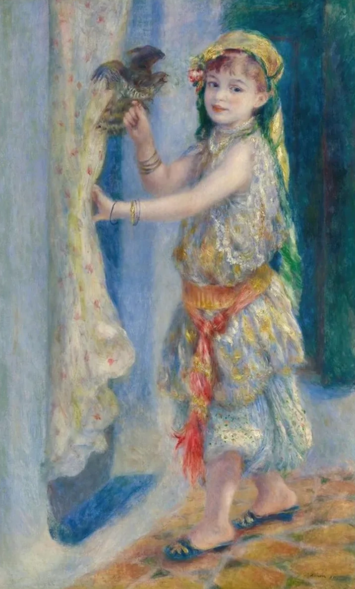 Child with a Bird (mademoiselle Fleury in Algerian Costume)