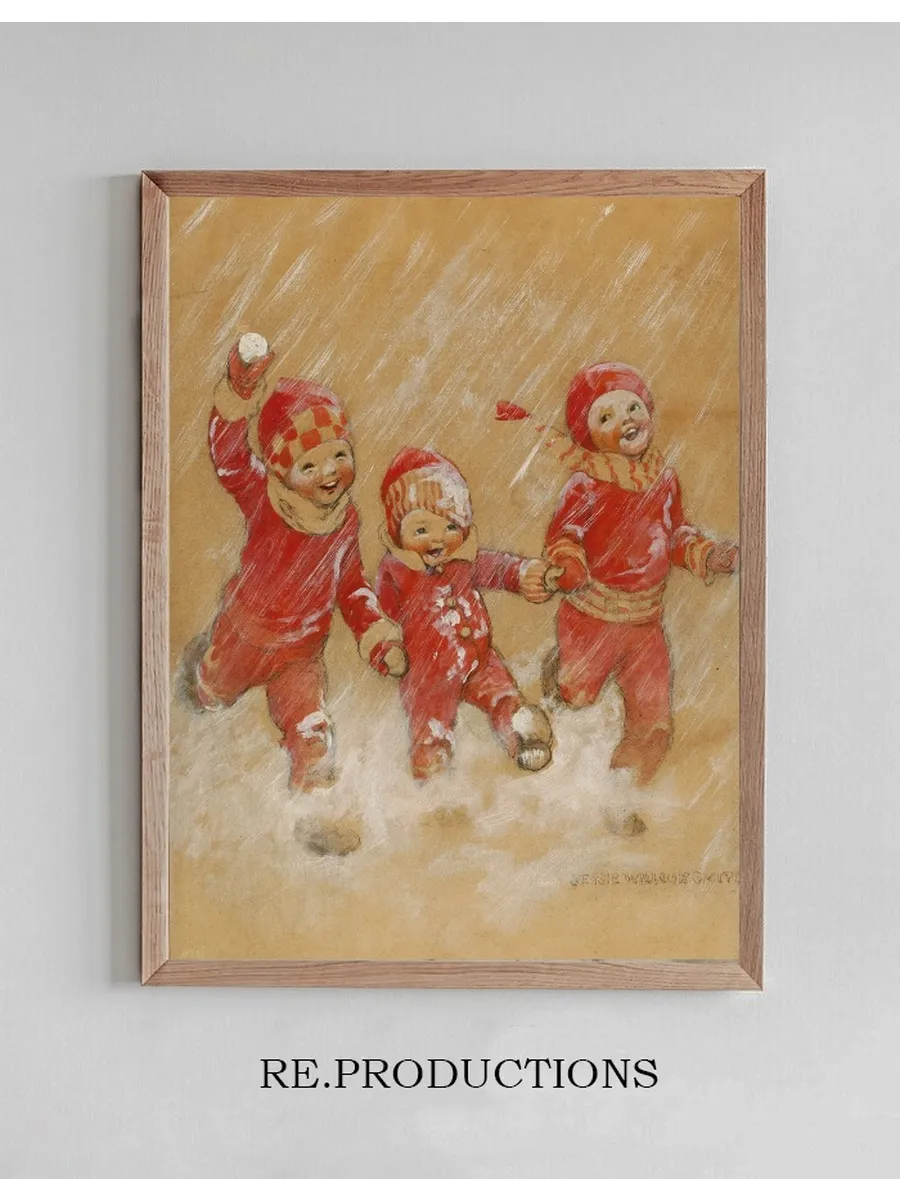 Children Playing in the Snow