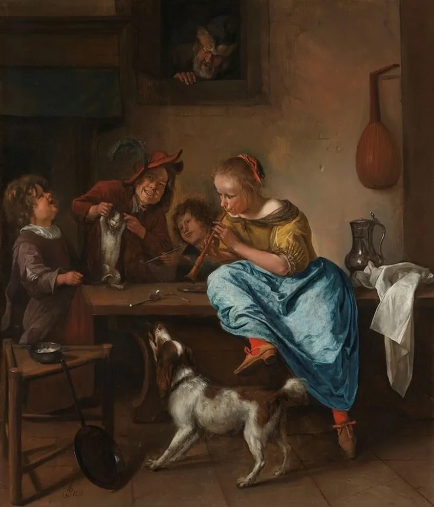 Children Teaching a Cat to Dance, Known as The Dancing Lesson