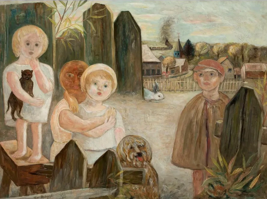 Children in a Village Backyard
