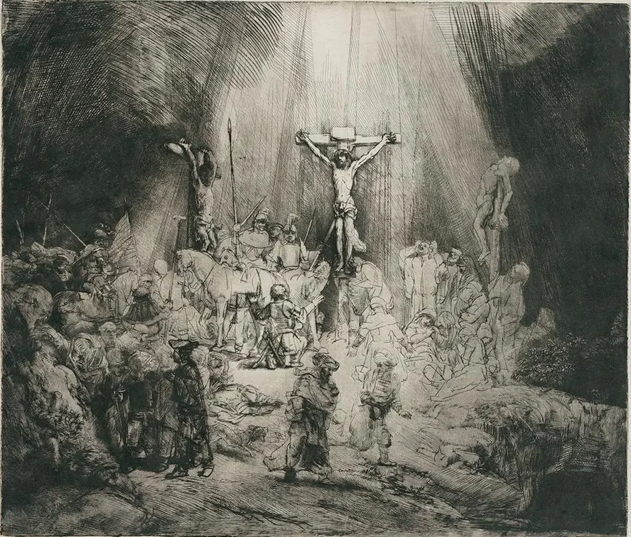 Christ Crucified Between the Two Thieves (The Three Crosses)