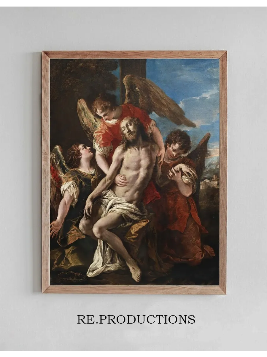 Christ Mourned By Three Angels