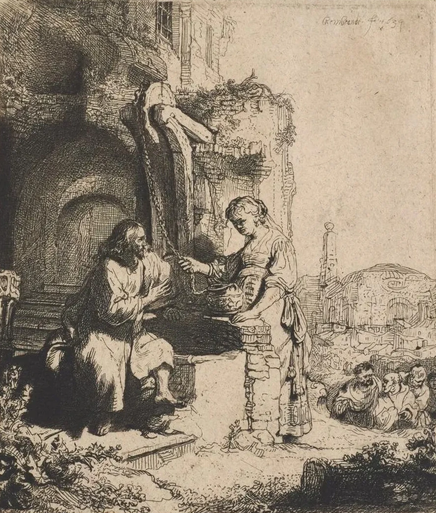 Christ and the Woman of Samaria Among the Ruins