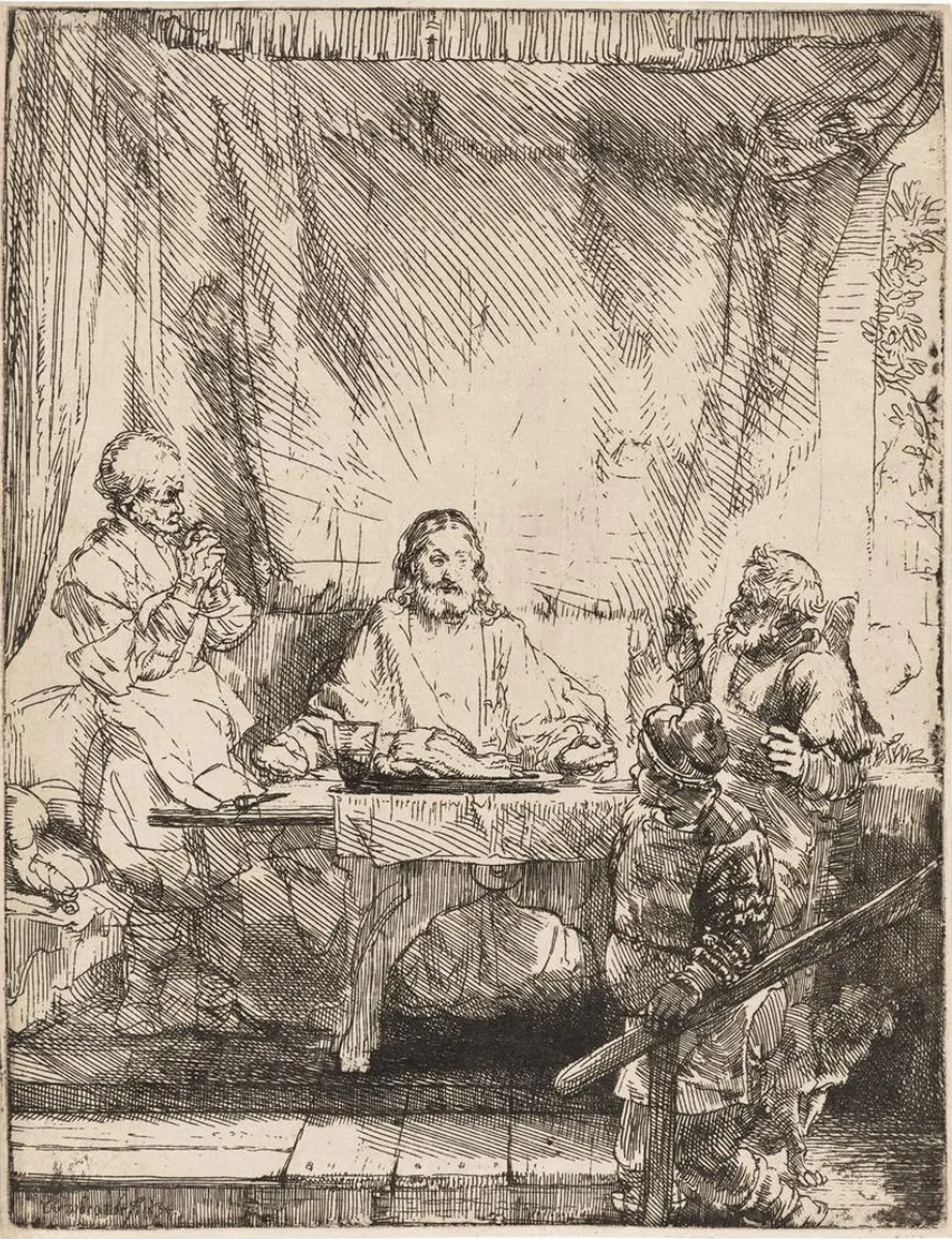 Christ at Emmaus the Larger Plate