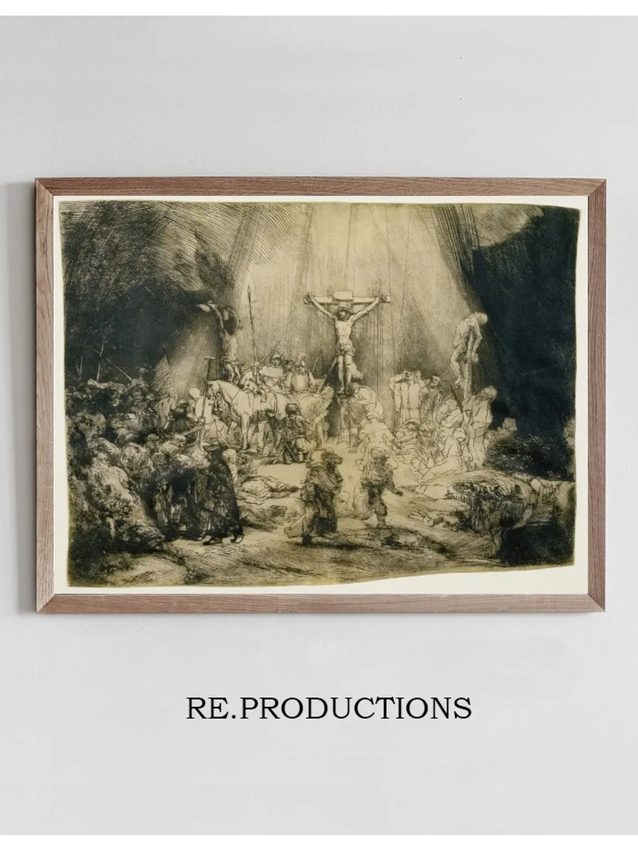 Christ Crucified Between the Two Thieves the Three Crosses