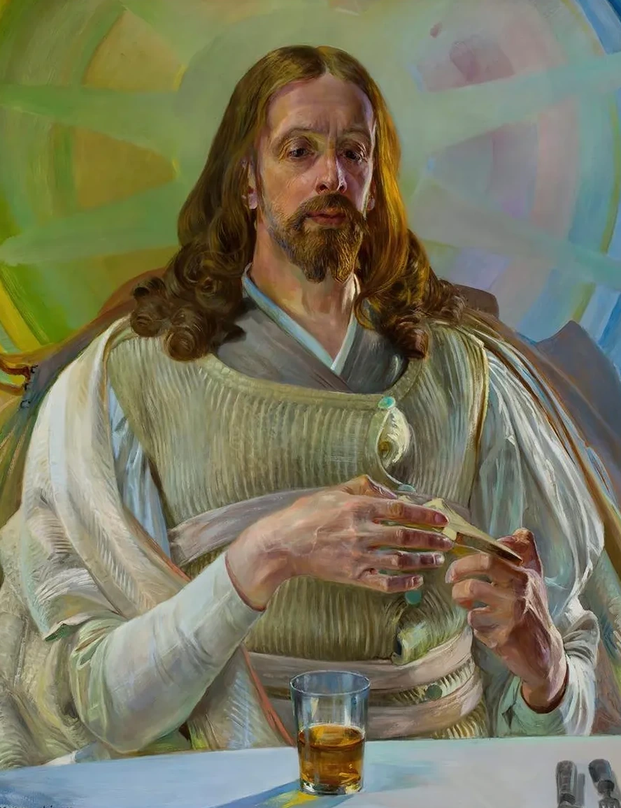 Christ in Emmaus Central Section of the Triptych