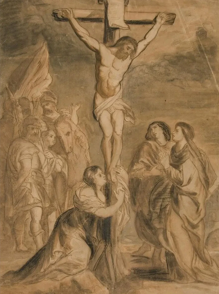 Christ on the Cross Surrounded by Virgin Andsaints