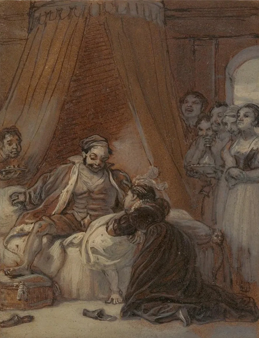 Christopher Sly and the Page, as His Wife