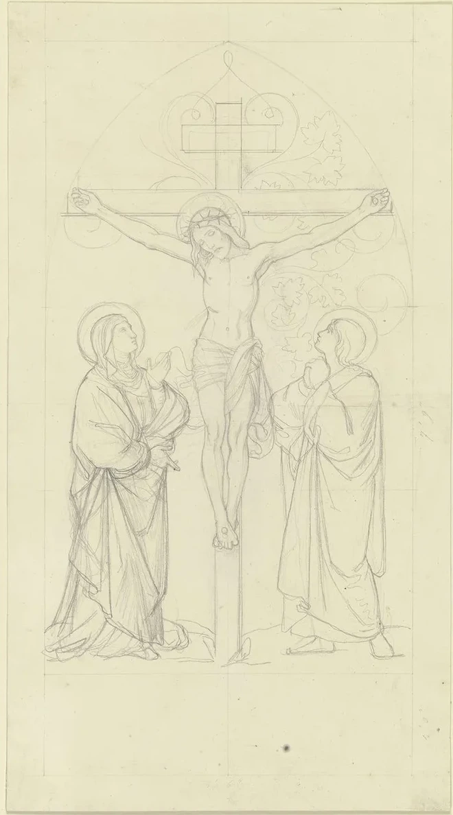 Christus Am Kreuz Zwischen Maria Und Johannes