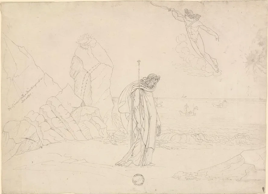 Chryses Mourning the Loss of His Daughter to Agamemnon (study for the Iliad)