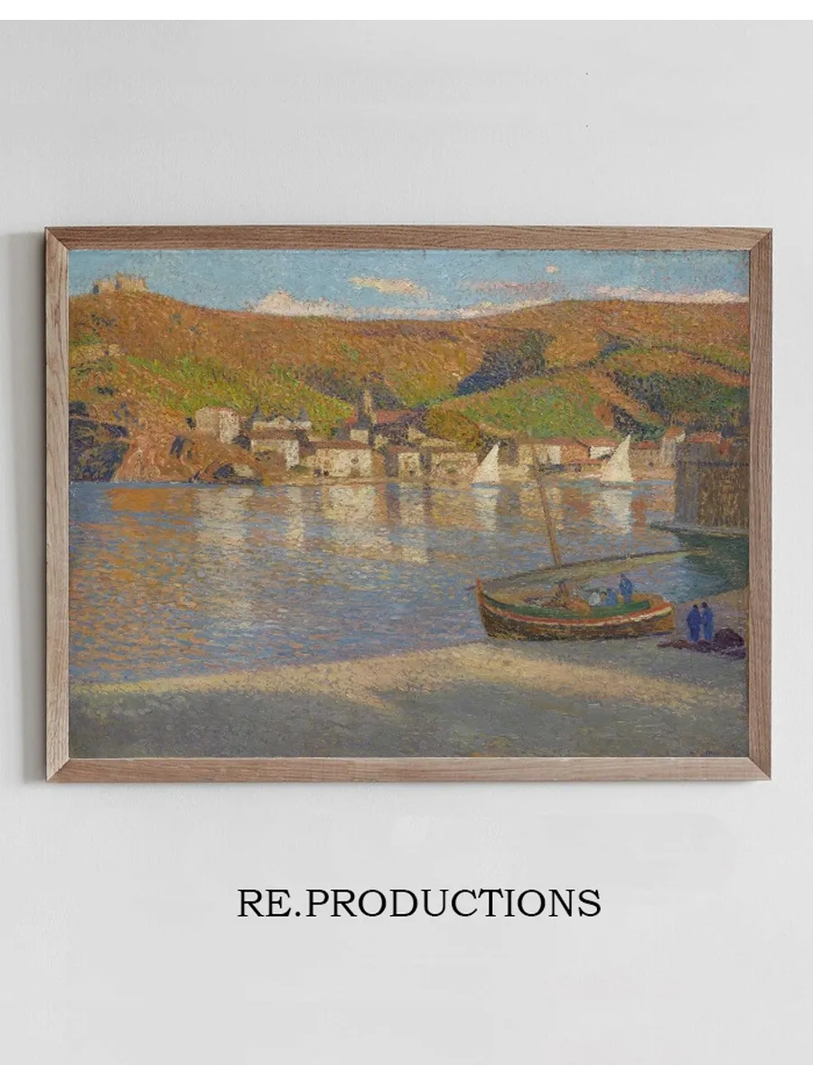 Cinq P Cheurs et Leur Barque Chou E Sur la Gr Ve Collioure