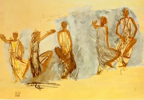 Cinq Tudes de Danseuses Cambodgiennes