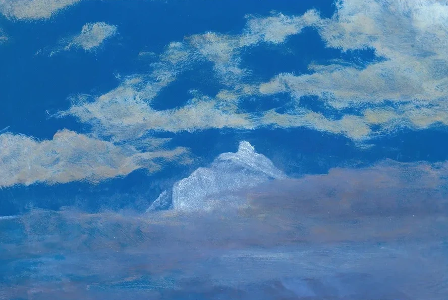 Cloud Study With Mountain Peak