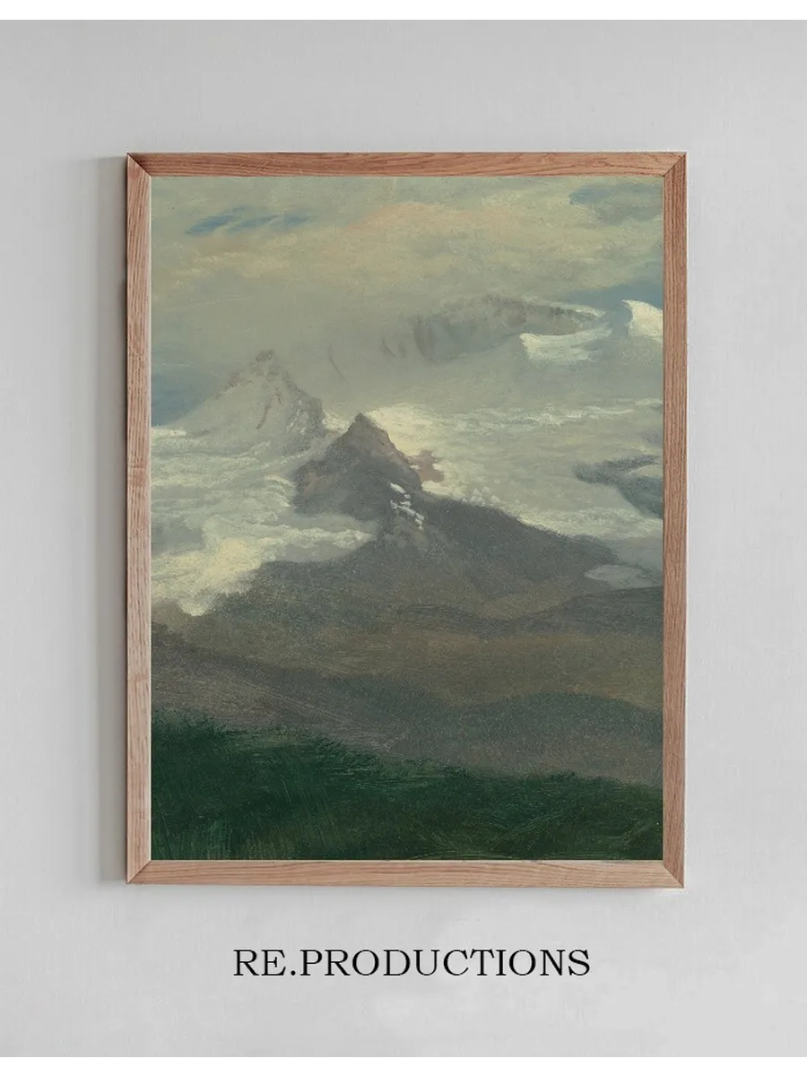 Cloud Study with Mountain Peaks
