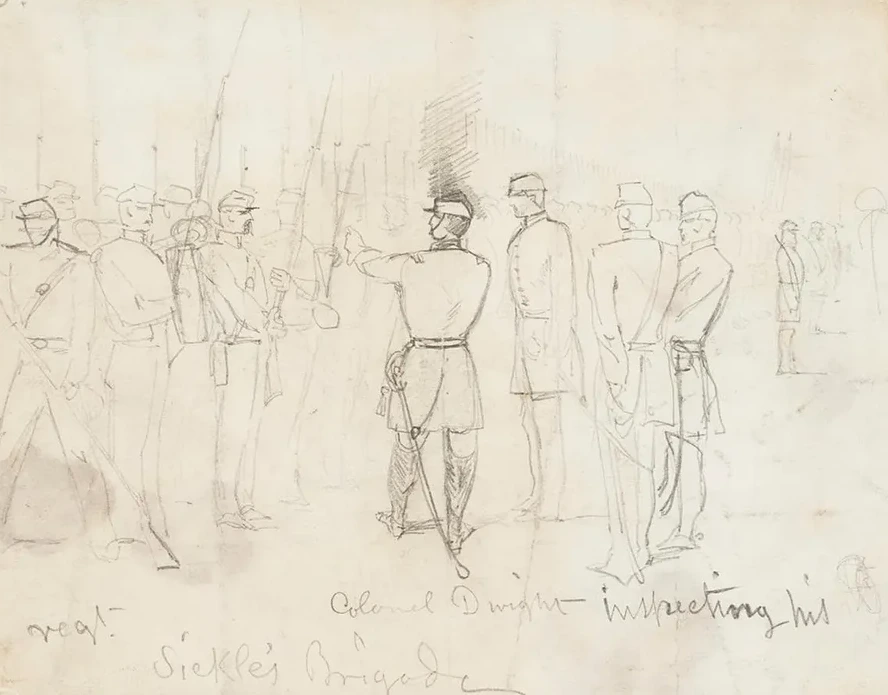 Col. Dwight Inspecting His Regiment