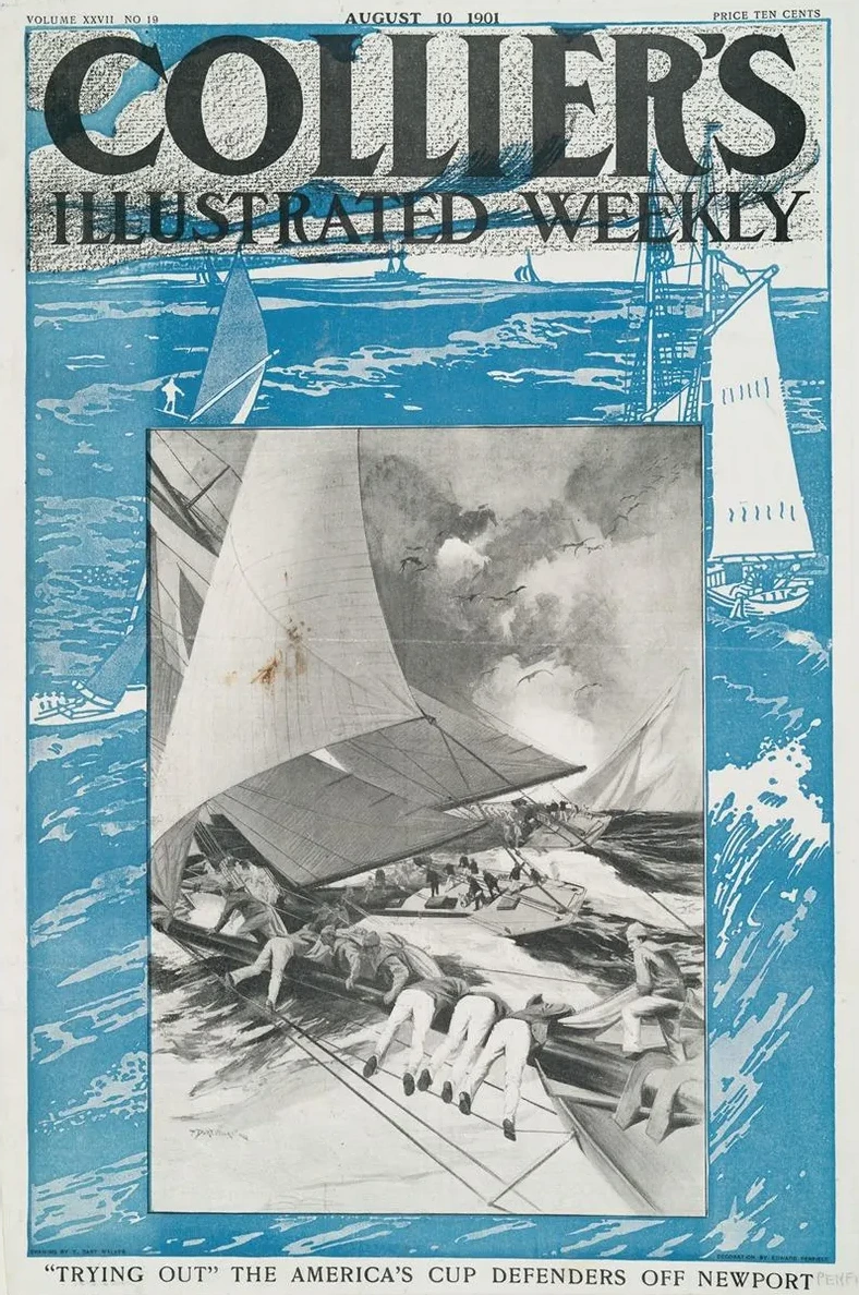 Collier's Illustrated Weekly, Trying Out The America's Cup Defenders Off Newport