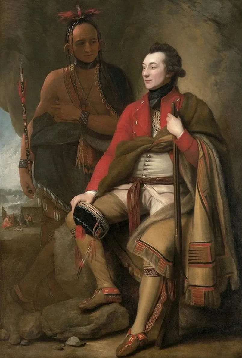 Colonel Guy Johnson and Karonghyontye (Captain David Hill)