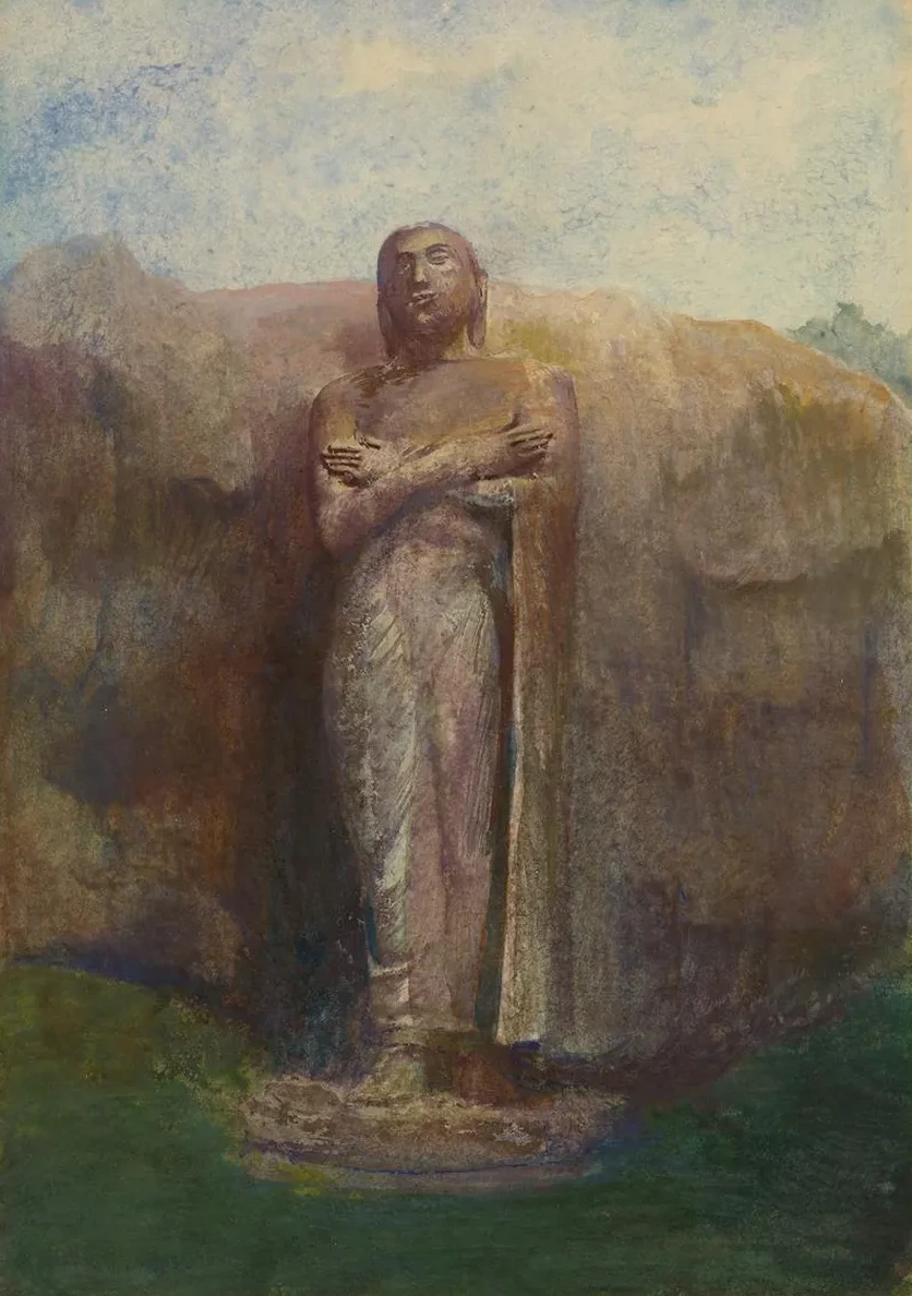 Colossal Statue of Ananda, Near the Ruined City of Pollanarua, Ceylon