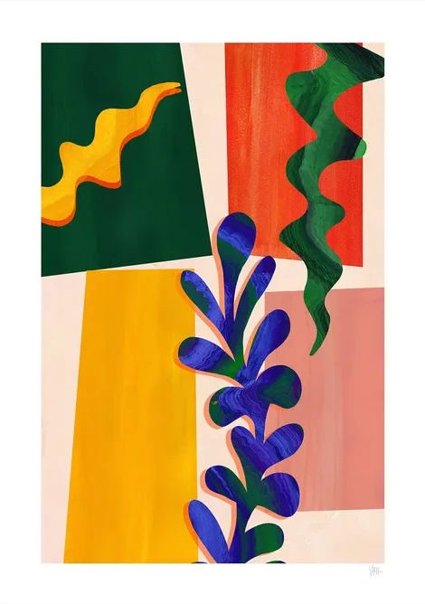 Colourful Abstract Leaf 1 of 3