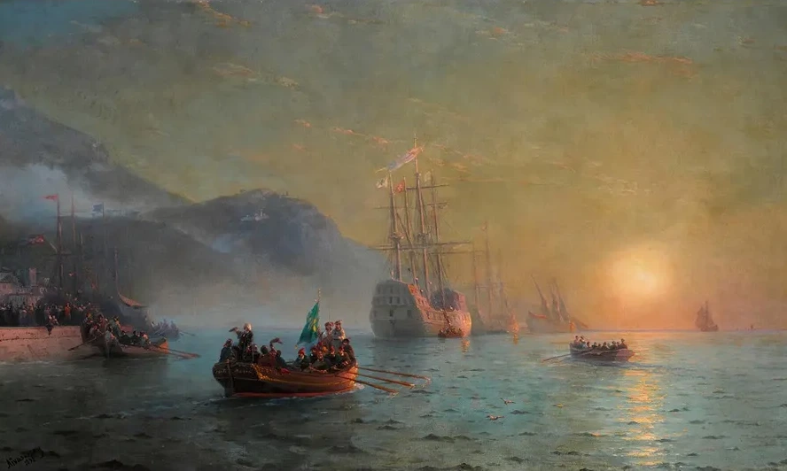 Columbus Farewell Before Starting on His Voyage from Port Palos in Spain