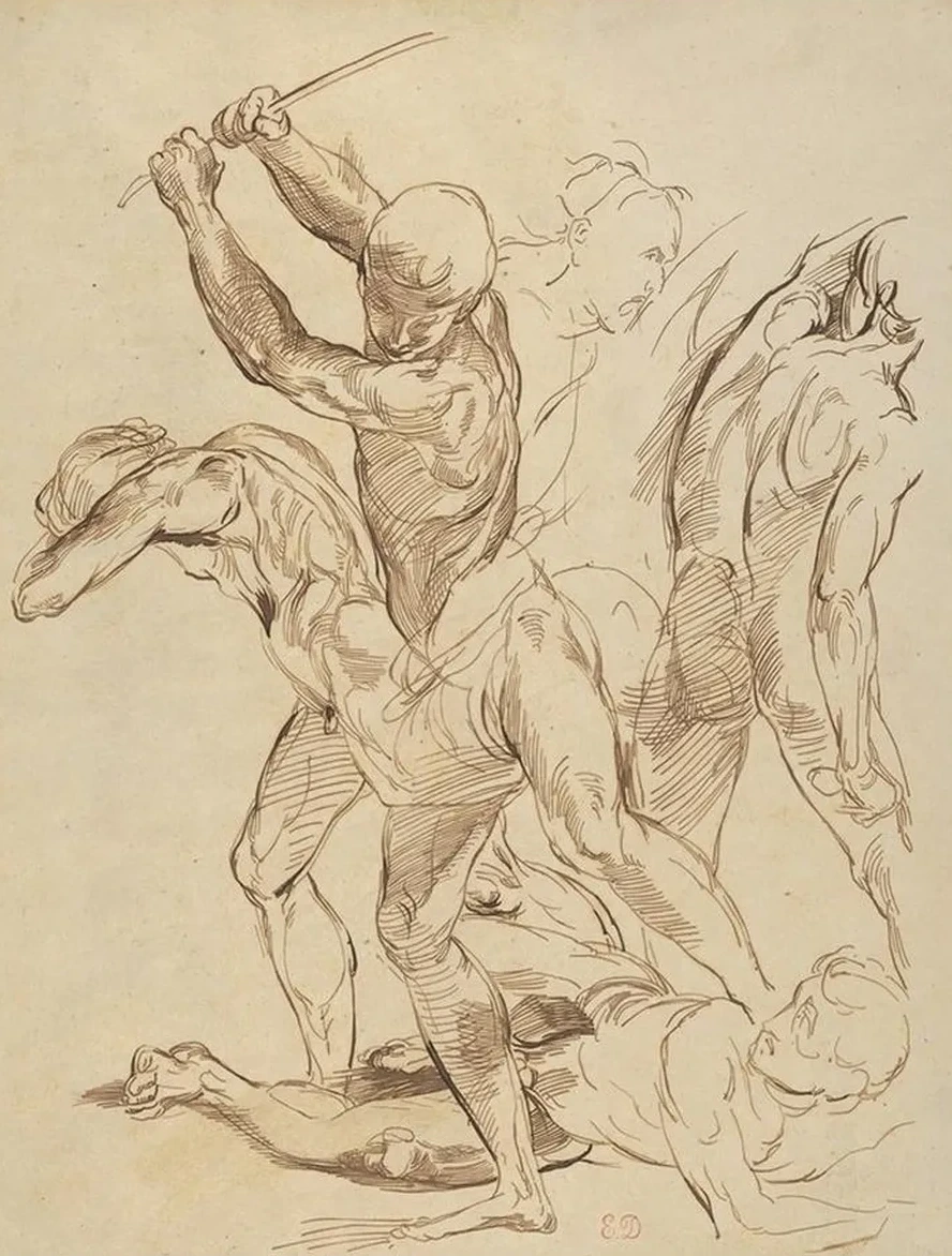 Combat of Nude Men, after Raphael