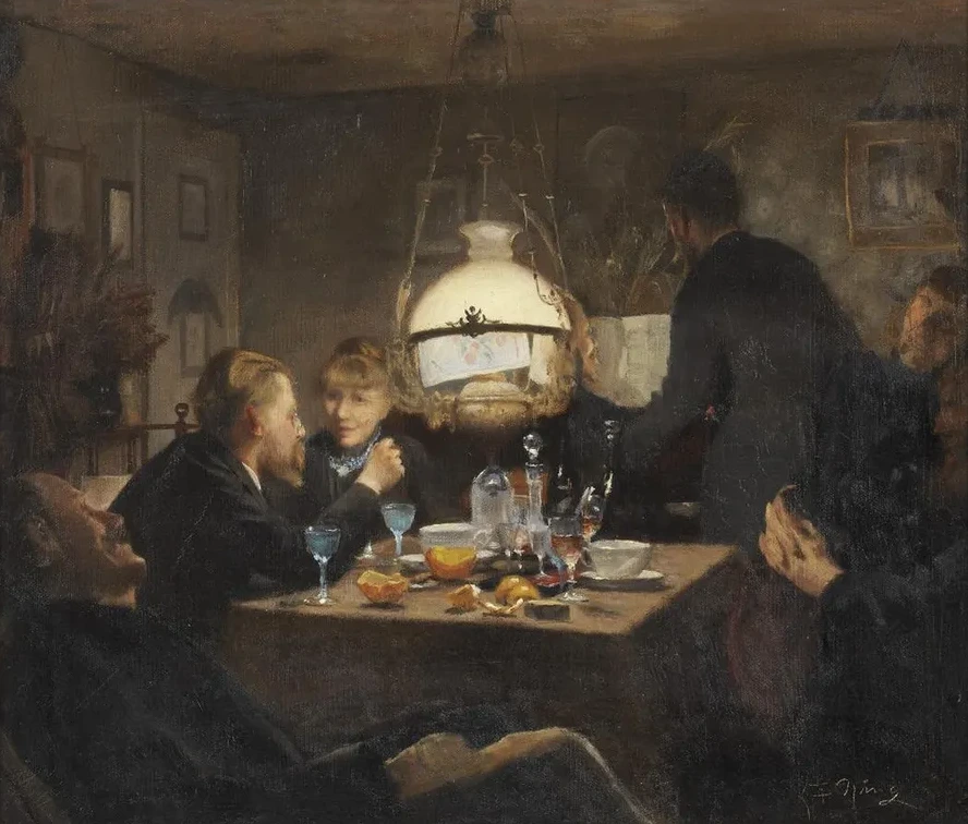 Company in Evening Light