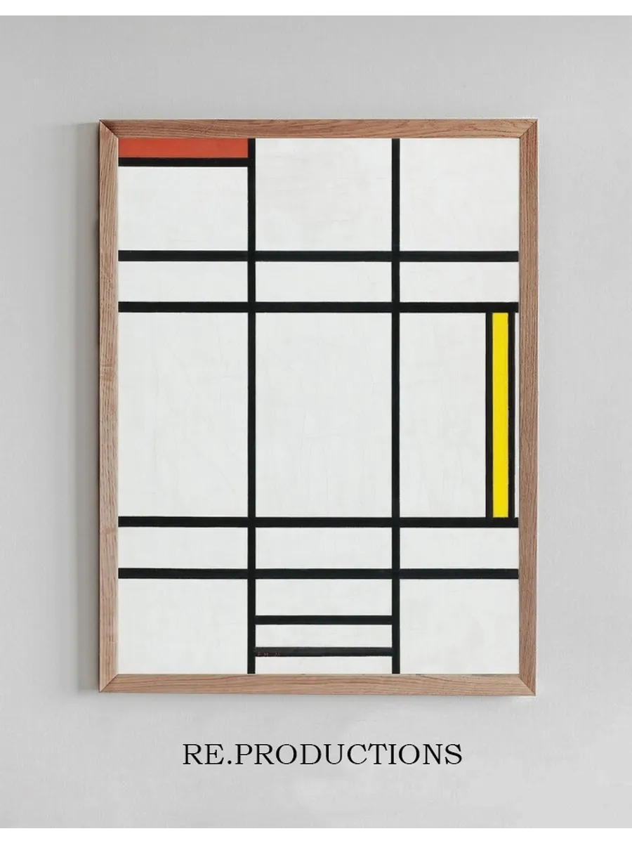 Composition in White, Red, and Yellow