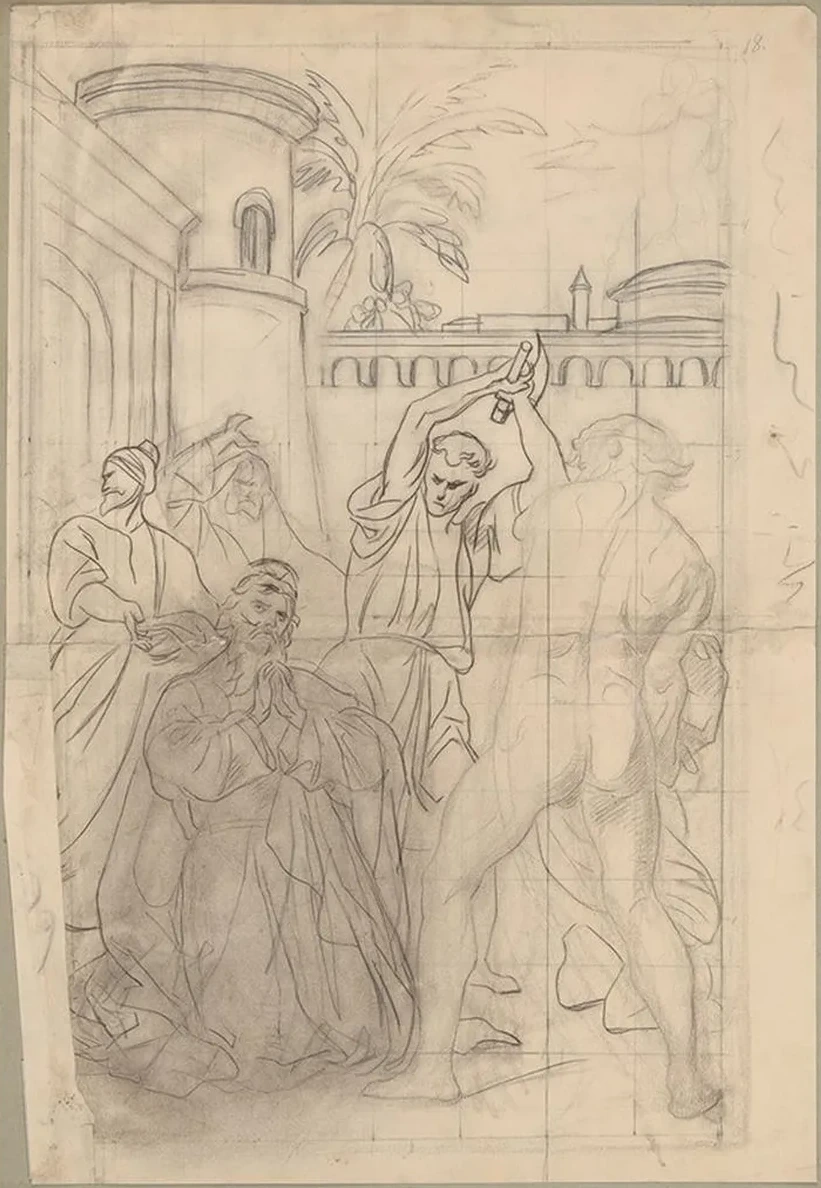 Composition Sketch to the Painting Martyrdom of St Matthias