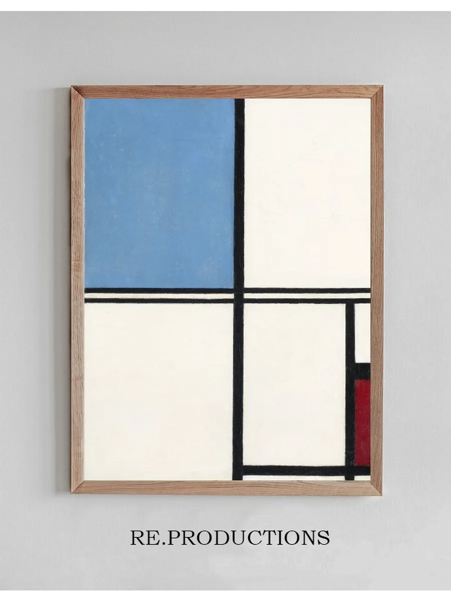 Composition with Blue and Red