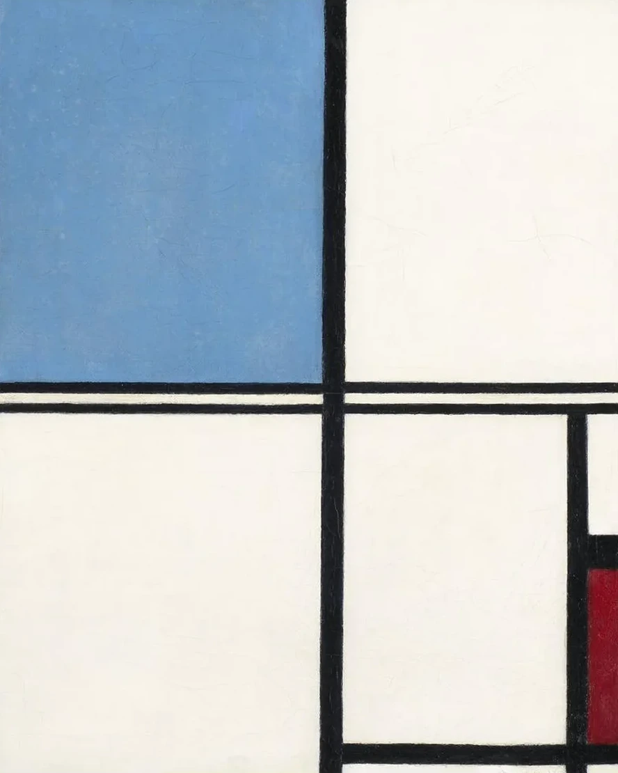 Composition with Blue and Red