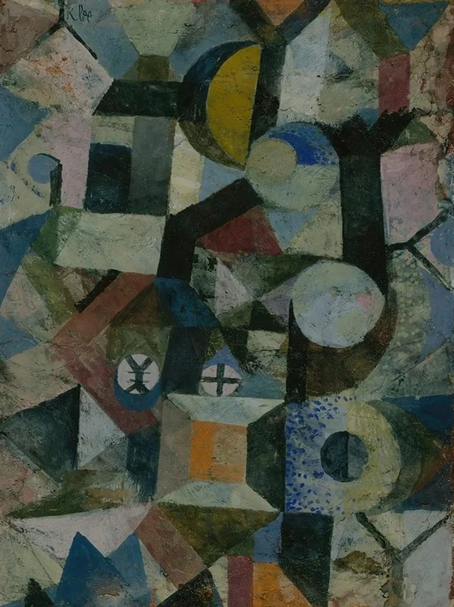 Composition with the Yellow Half - Moon and the Y