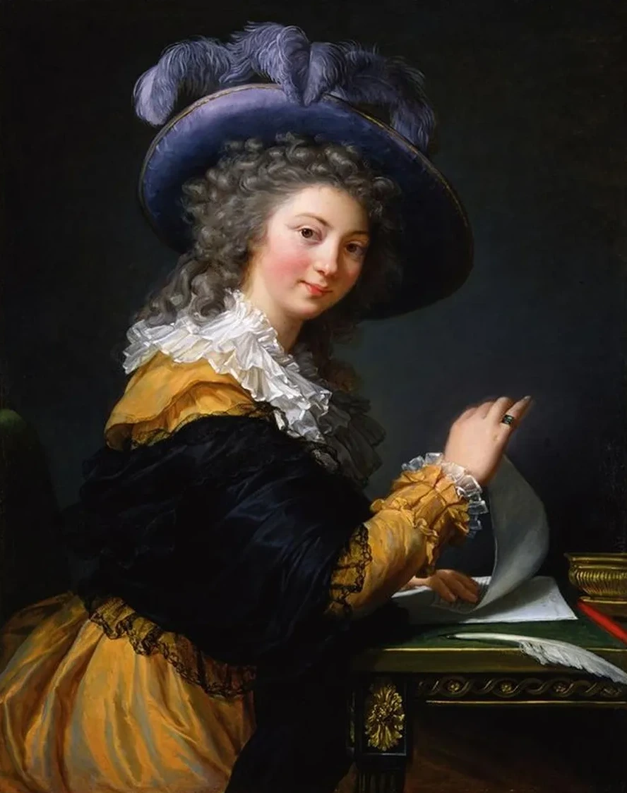 Comtesse de C R's Former Title (from 1963 to 1992) - Lady Folding a Letter