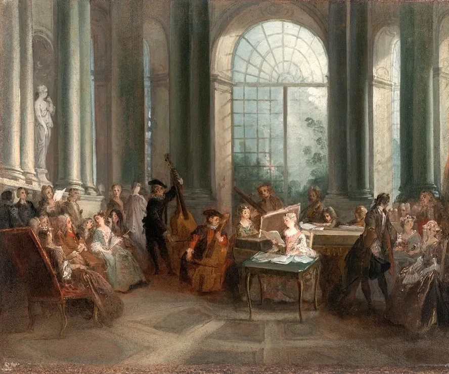 Concert in the Oval Salon of Pierre Crozat's Chateau at Montmorency