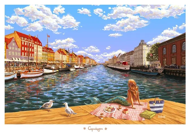 Copenhagen - Nyhavn with Mermaid