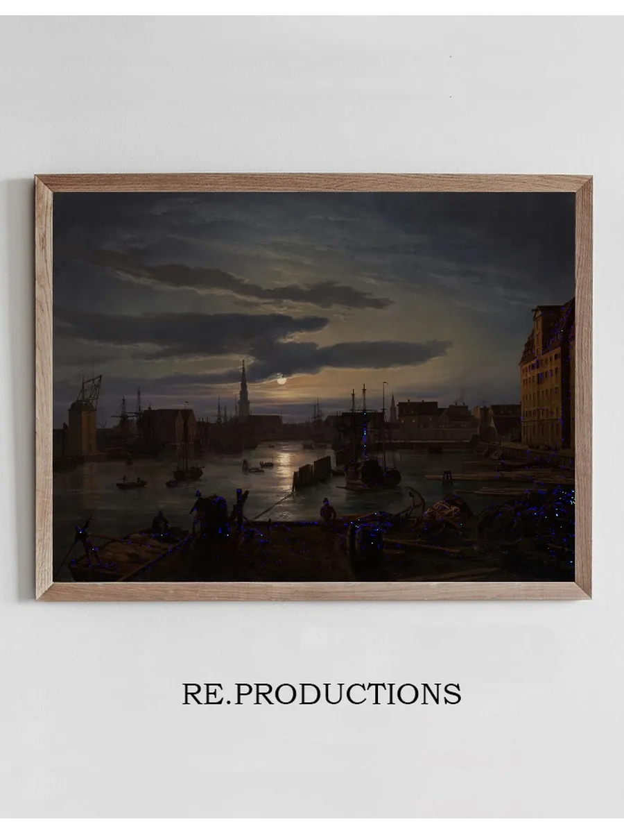 Copenhagen Harbor by Moonlight
