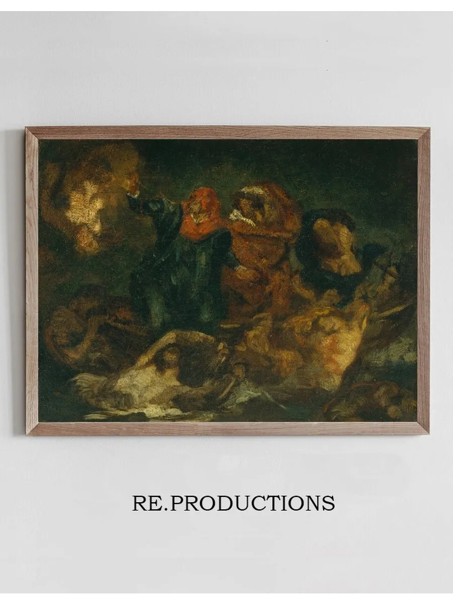 Copy after Delacroix's Bark of Dante