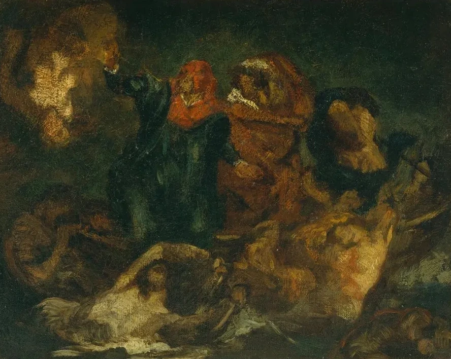 Copy after Delacroix's Bark of Dante