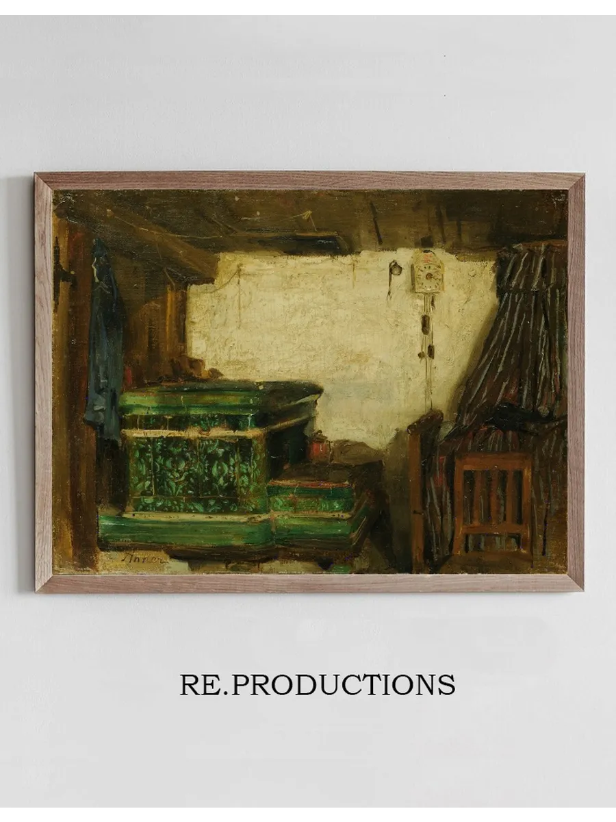 Corner Of A Room With Tiled Stove