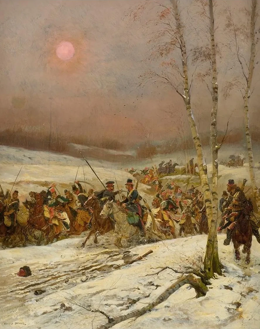 Cossacks Attacked By The Guard Of Honor During Napoleon's Russian Campaign