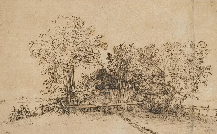 Cottage Among Trees